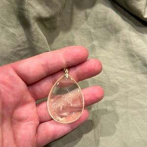 LEMON QUARTZ PENDANT IN GOLD TONE STERLING SILVER 68.90CTS